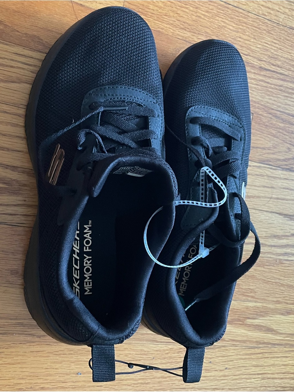 Skechers  Black Memory Foam Athletic Sneakers